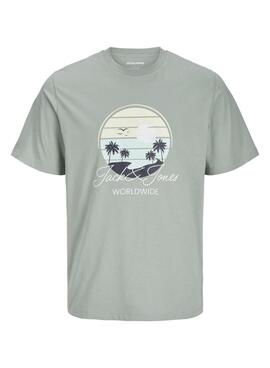 T-shirt Jack and Jones Palm Grün für Herren