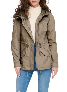 Parka Only Lorca braun für Damen