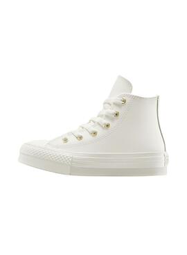 Sneakers Converse Chuck Taylor All Star EVA Lift Leder weiß für Damen.