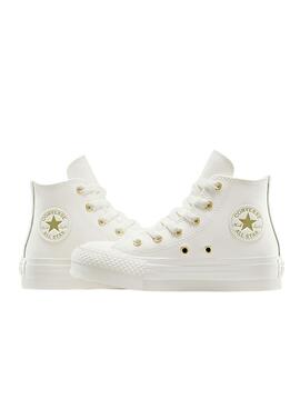 Sneakers Converse Chuck Taylor All Star EVA Lift Leder weiß für Damen.