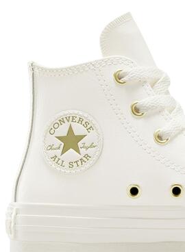 Sneakers Converse Chuck Taylor All Star EVA Lift Leder weiß für Damen.