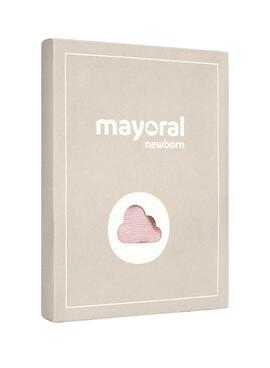Schlafanzug Mayoral rosa Strickstrumpfhose für Babys.