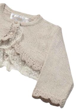 Jacke Mayoral Rebeca Beige Baby-Zeremonie