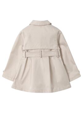 Regenmantel Mayoral in Beige mit Schleife für Mädchen.