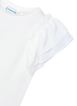 T-shirt Mayoral kombiniertes Beige für Mädchen