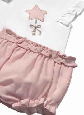 Mayoral Shorts Set in Rosa für Babys.