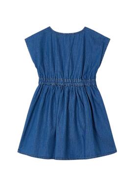Fließendes blaues Mayoral Denim-Kleid für Mädchen