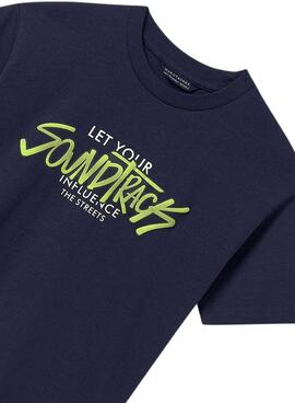 Set 2 T-Shirts Mayoral weiß und marineblau für Jungen