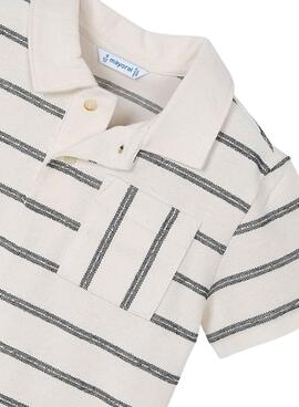 Polo-Mayoral mit beige gestreiftem Muster für Jungen