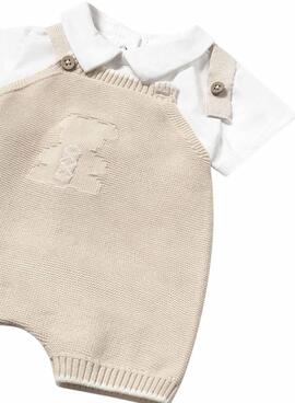 Set Mayoral aus beigem Strickfell für Babys.