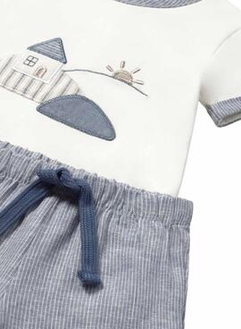 Set Mayoral Shorts Star blau für Babys