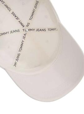 Tommy Jeans Linear Weißmütze für Herren und Damen