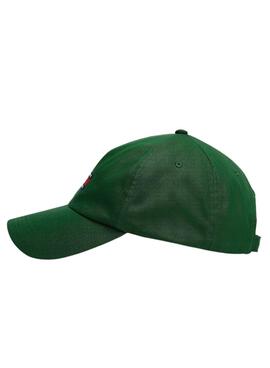 Tommy Jeans Linear grüne Mütze für Herren und Damen.