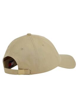 Mütze Tommy Jeans Heritage beige für Herren.