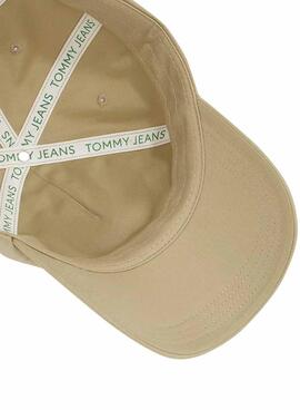 Mütze Tommy Jeans Heritage beige für Herren.