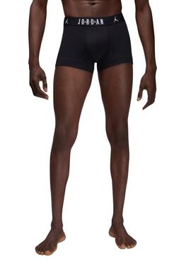 Dreierpack schwarze Jordan Flight Cotton Boxershorts für Herren