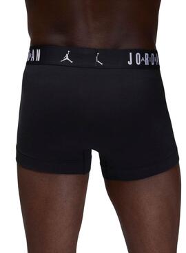 Dreierpack schwarze Jordan Flight Cotton Boxershorts für Herren