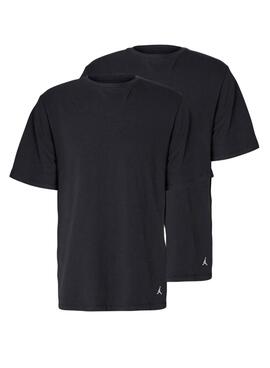 Pack mit zwei schwarzen Jordan Flight Base T-Shirts für Herren.