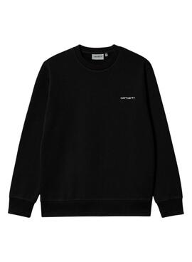 Sudadera Carhartt-Stickerei schwarz für Herren