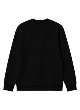 Sudadera Carhartt-Stickerei schwarz für Herren