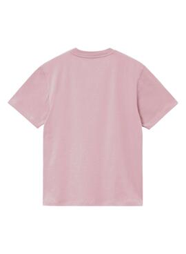 T-shirt Carhartt Script rosa für Damen
