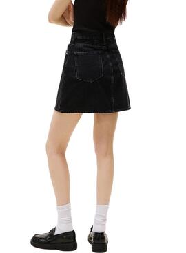 Rock Tommy Jeans Mom schwarz für Damen