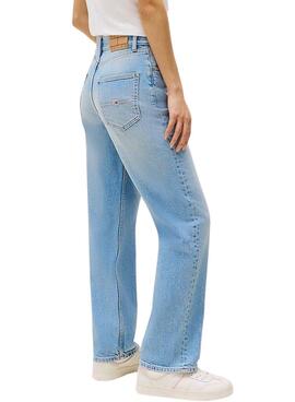 Jeanshose Tommy Jeans Layla in heller Denim für Damen.