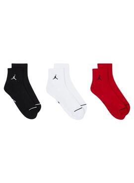 Dreierpack bunter Junior Jordan Jumpman Crew Socken für Jungen und Mädchen.
