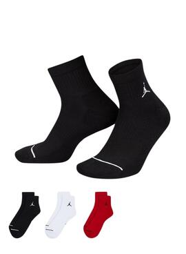 Dreierpack bunter Junior Jordan Jumpman Crew Socken für Jungen und Mädchen.