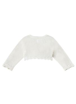 Jacke Mayoral Strickjacke Zeremonie weiß Baby