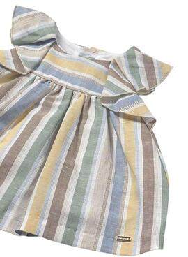 Kleid Mayoral Streifen Leinen für Baby