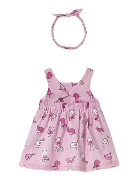 Kleid Mayoral Haarband rosafarbene Blütenblätter für Babys