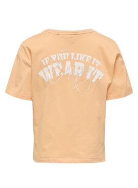 T-shirt Only Kids Bobba Orange für Mädchen.