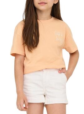 T-shirt Only Kids Bobba Orange für Mädchen.