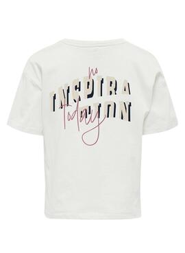 T-shirt Only Kids Bobba weiß für Mädchen.