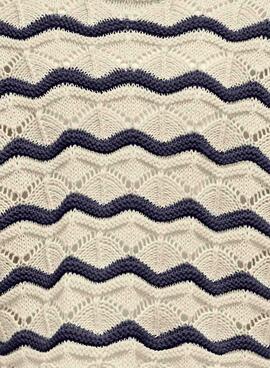 Pullover Only Kids Donna beige und marineblau für Mädchen