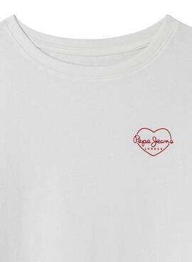 T-shirt Pepe Jeans Nicka weiß für Mädchen