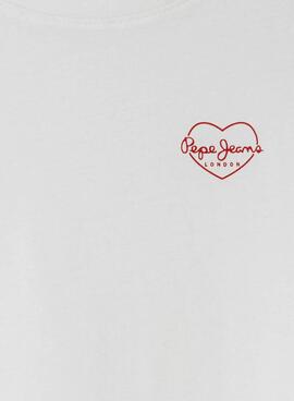 T-shirt Pepe Jeans Nicka weiß für Mädchen