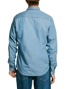 Hemd Pepe Jeans Classic Denim blau für Herren