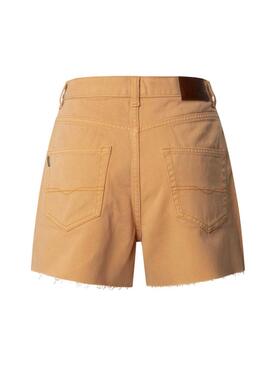 Kurze Pepe Jeans A-Linie Shorts in Orange für Damen
