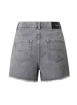 Kurze Hose Pepe Jeans A-Linie grau für Damen