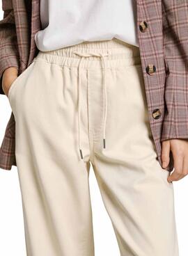 Hose Pepe Jeans Loose beige für Damen