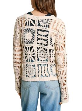 Jacke Pepe Jeans Olympia in gebrochenem Weiß für Damen