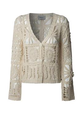 Jacke Pepe Jeans Olympia in gebrochenem Weiß für Damen