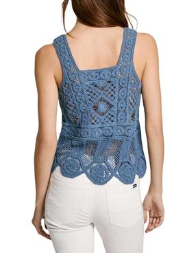 Top Pepe Jeans Olive blau für Damen