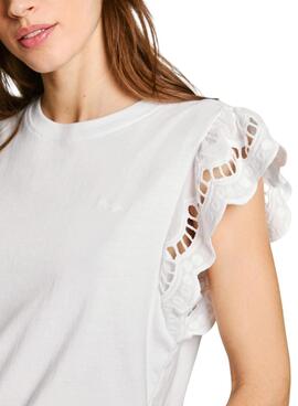 T-Shirt Pepe Jeans Vic weiß für Damen