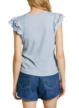 T-shirt Pepe Jeans Vic blau für Damen
