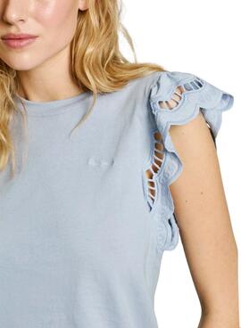 T-shirt Pepe Jeans Vic blau für Damen