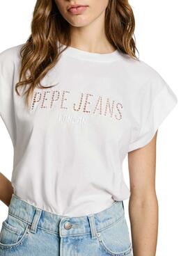 T-shirt Pepe Jeans Vivith in weiß für Damen