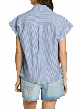 Bluse Pepe Jeans Dixit blau für Damen